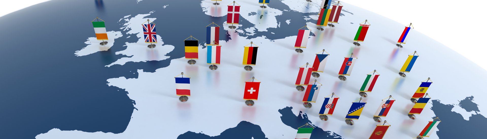 Image of Globe Section Featuring Relevant 28 European Member Countries of Survey of Health, Ageing and Retirement